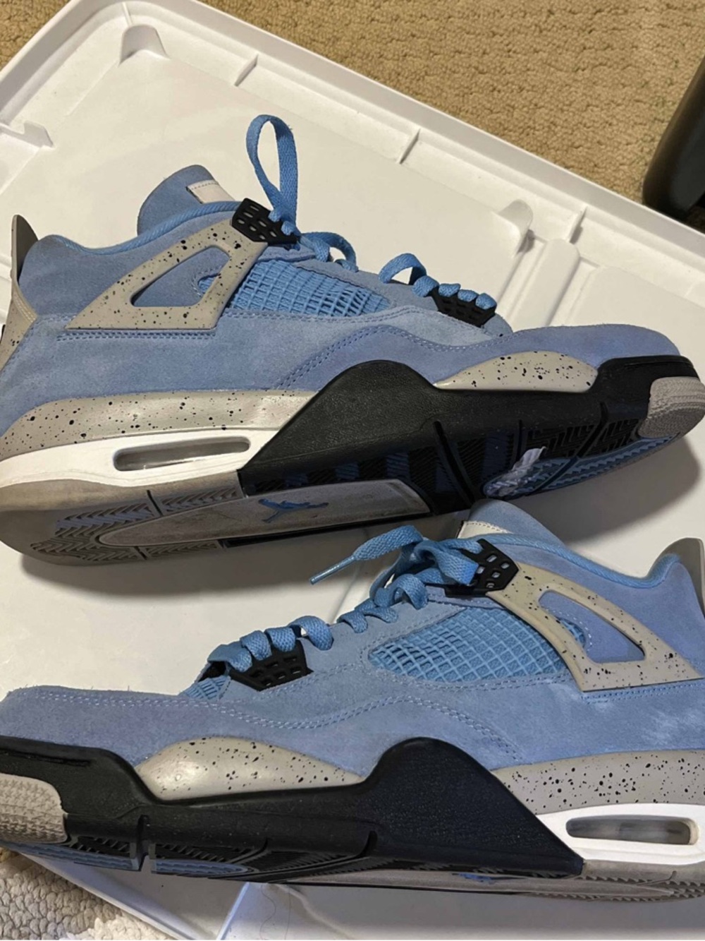 Nike Air Jordan 4 Retro University Blue CT8527-400 Mid Top Blue/Gray UNC Size 12